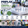 Film synthétique polypropylène transparent Priplak Super Cristal+ : empilement de feuilles glacées 350 et 450 microns pour coffrets, PLV et papeterie