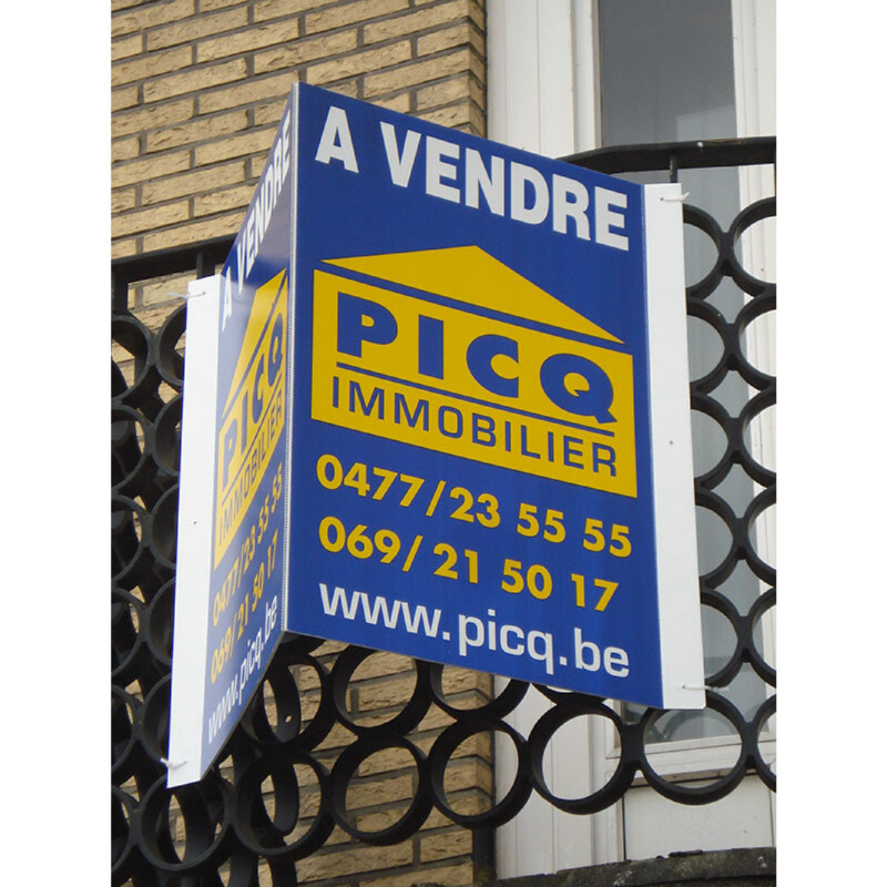 Plaque de polypropylène alvéolaire Biprint Standard Blanc épaisseur 4.500 mm 800 mm x 1200 mm