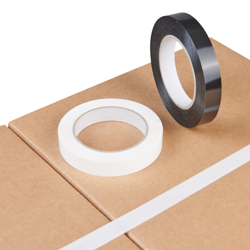 Ruban adhésif manuel de cerclage Blanc 50µ 19 mm x 66m