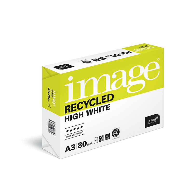 Ramette de Papier A3 80 g/m² Blanc Image BA Recycled HW