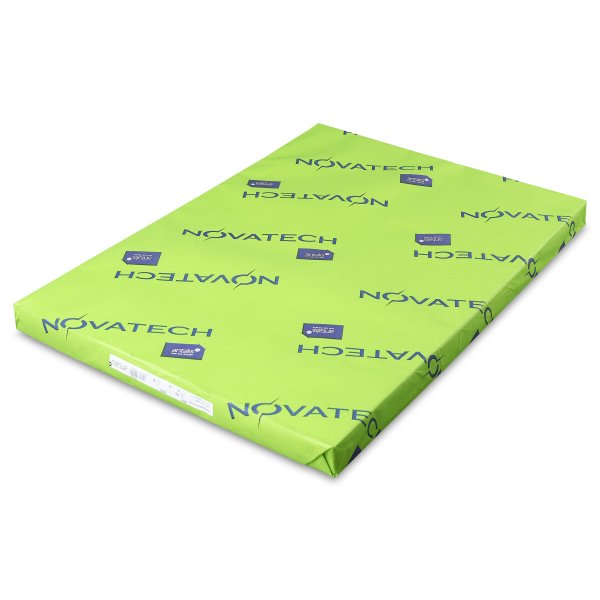 Papier couche brillant- Novatech Digital-certification HP Indigo- garantie Laser toner sec- blancheur et  brillance elevees-Palette de couche-  Antalis