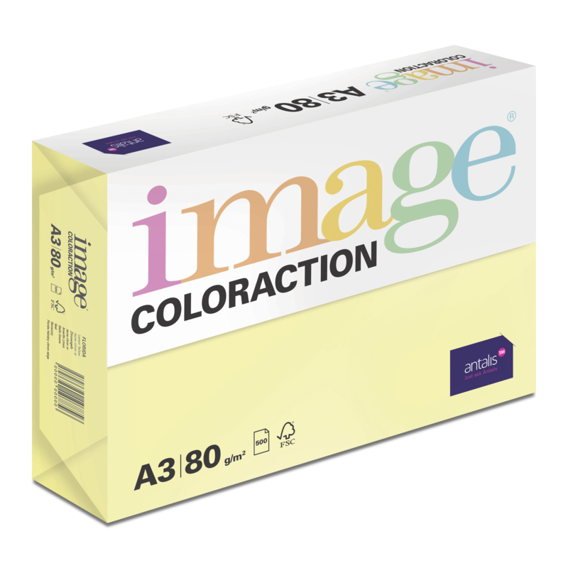 Papier Couleur Florida/Jaune Citron A3 80 g/m² Image Coloraction