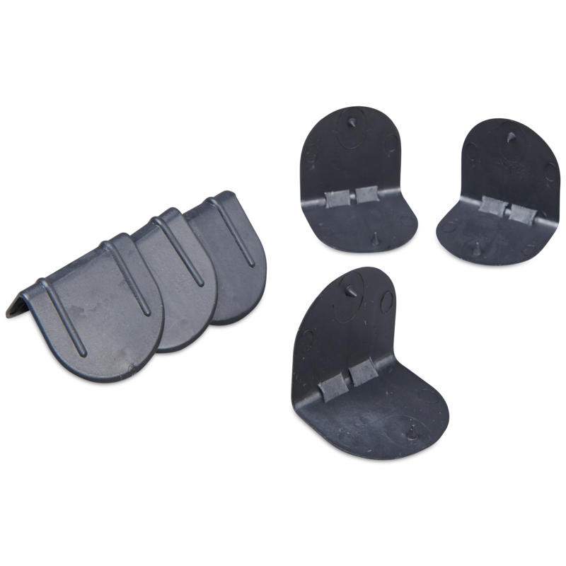 Coins parafeuillard avec picot Noir 40 mm x 40 mm