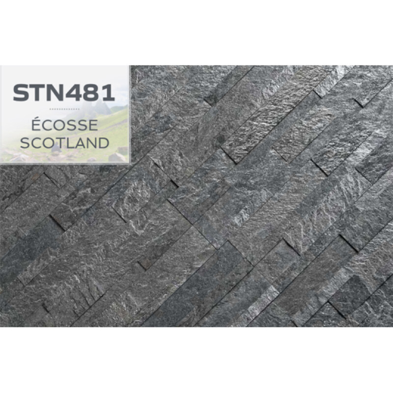 Pierres Écosse 100% naturelles adhésives REFLECTIV STN481 Boîte de 10 (15x60cm)