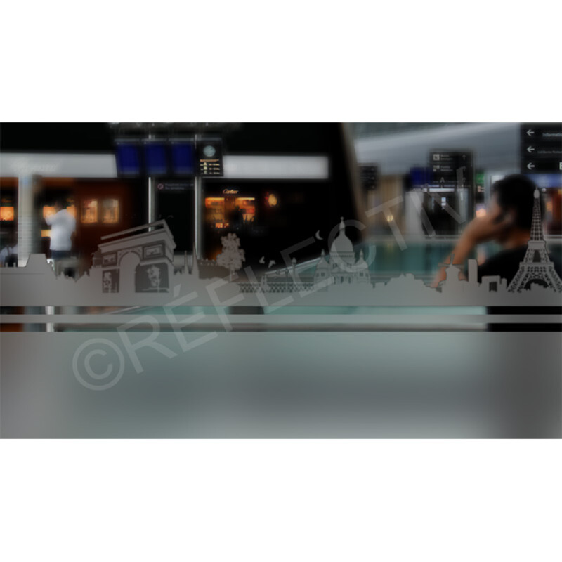 Frise dépolie Paris REFLECTIV TWY100 Rouleau de 0.12 x 10 ml