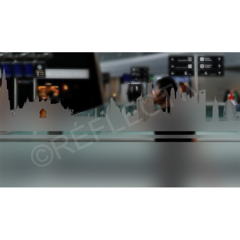 Frise dépolie Dubai REFLECTIV TWY600 Rouleau de 0.12 x 10 ml