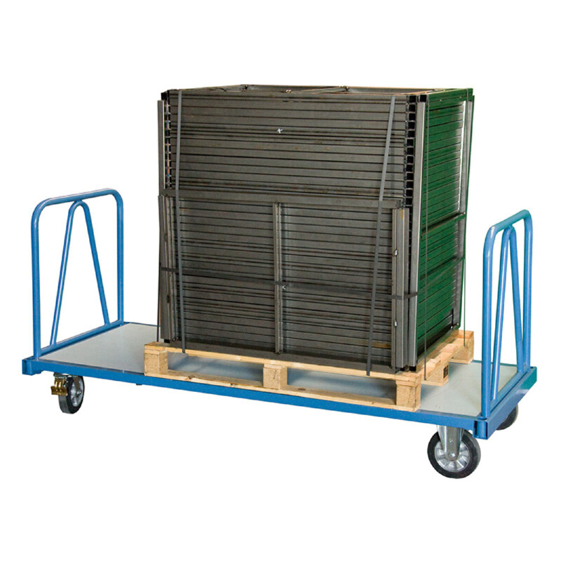 Chariot de manutention 1200kg 2000 x 800 mm 2 dossiers roues rectangle Fimm