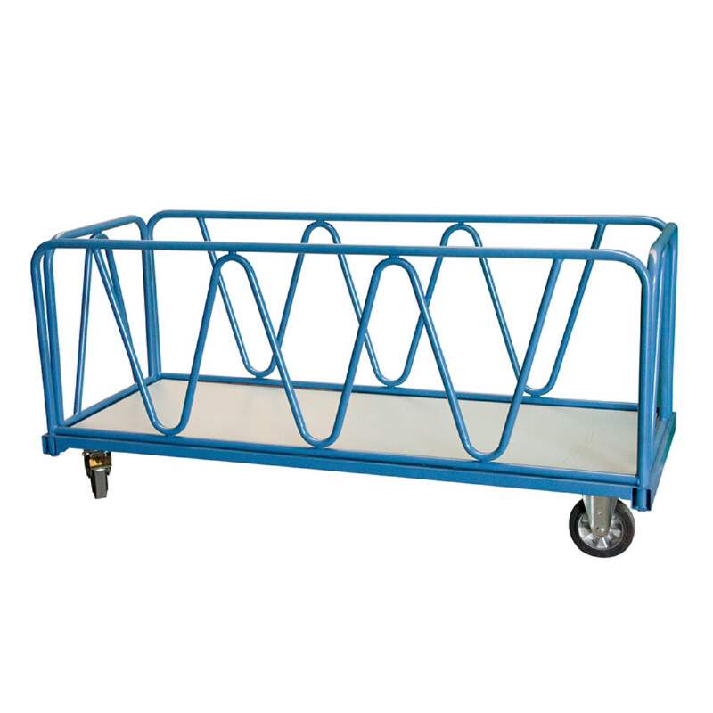 Chariot de manutention 1200kg 2000 x 800 mm 2 dossiers et 2 ridelles tube Fimm