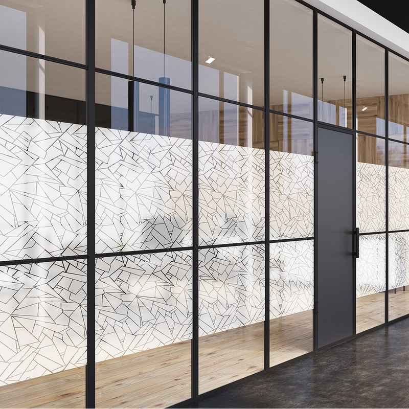 Film adhésif décoratif pour vitrage Motifs Quartz polygones Coala Windows Decor