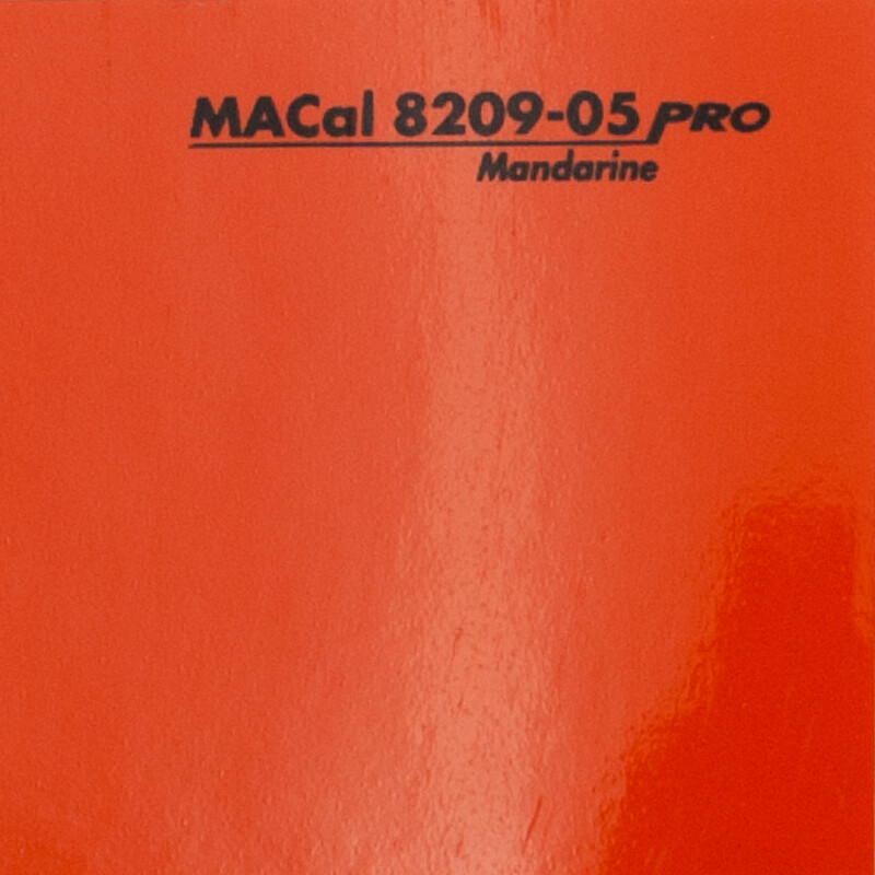 Adhésif de découpe MACal, 8200 Pro, brillant, PVC, 8209.05 mandarine, 70µm, 1230mm x 50m