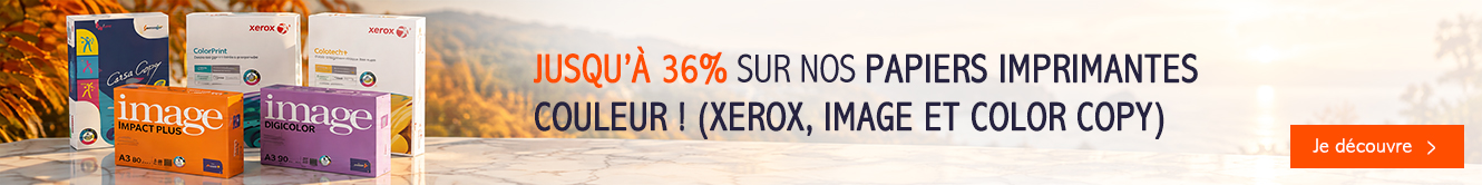 36% sur nos papiers imprimantes couleur!