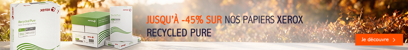 Jusqu'à -45% sur nos papiers Xerox recycled pure