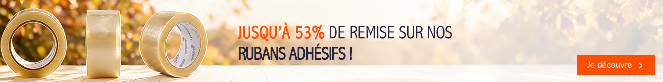 53% de remise sur nos rubans adhésifs! 