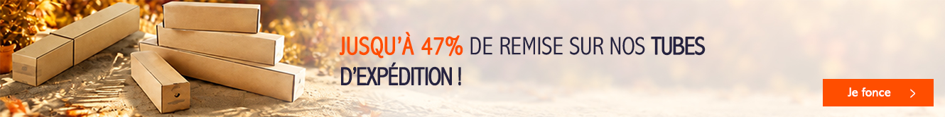 47% sur nos tubes cartons d'expéditions! 