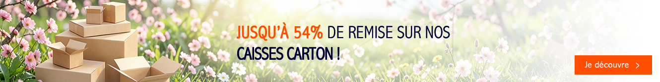 54% sur nos caisses carton! 
