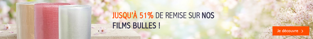 51% de remise sur nos films bulles!