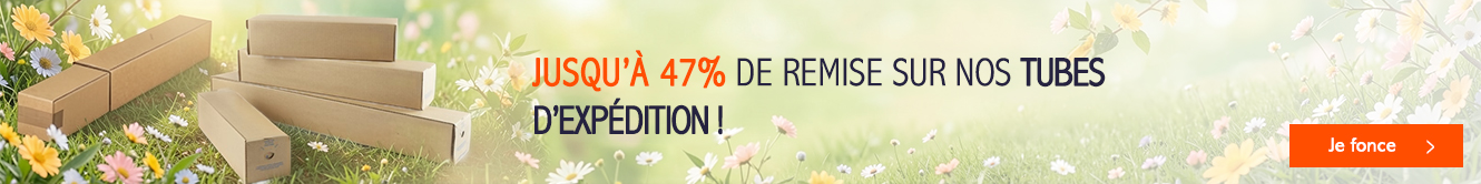 47% sur nos tubes cartons d'expéditions! 