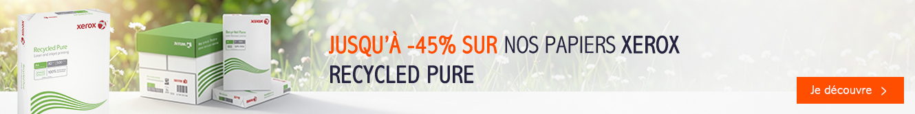 Jusqu'à -45% sur nos papiers Xerox recycled pure